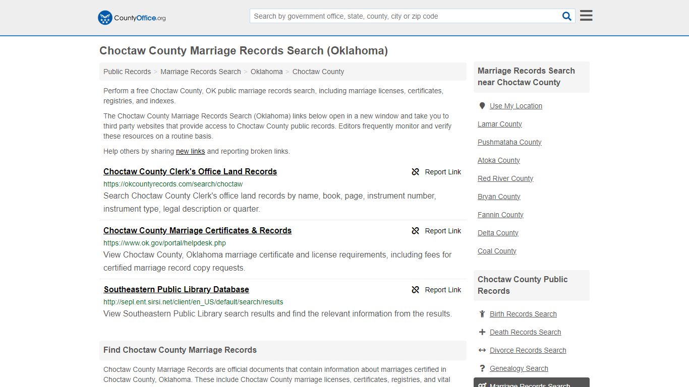 Marriage Records Search - Choctaw County, OK (Marriage Licenses ...